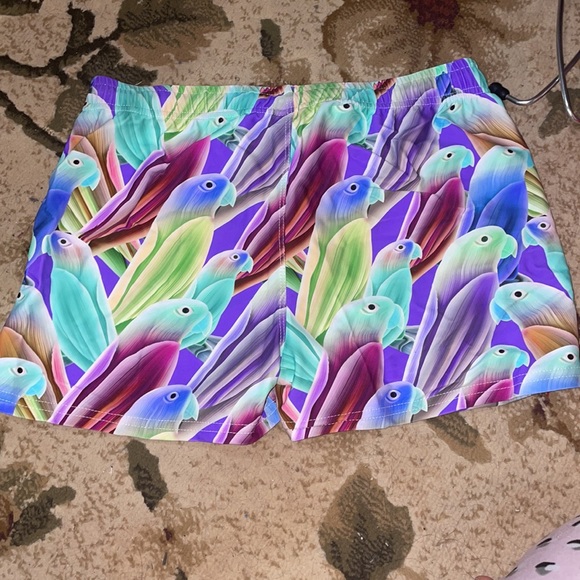 LASC Malibu Swim Shorts Purple Parrots | Small - Picture 6 of 8